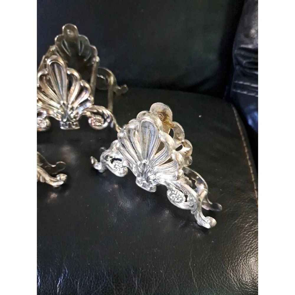 Vintage Baroque Style Silver‎ Plated Buffet Caddies
